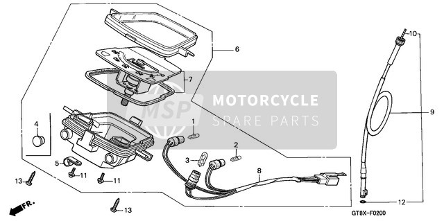 Honda PK50M 1999 Meter for a 1999 Honda PK50M